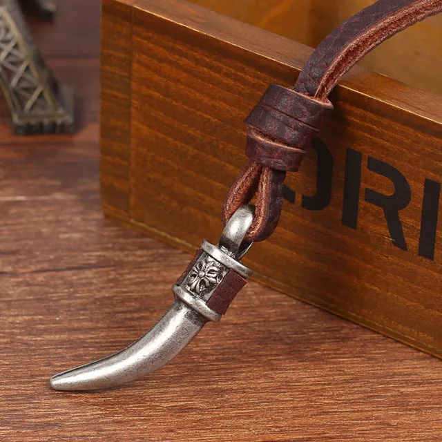 colar choker necklaces & pendants men necklace fashion jewelry vintage kolye leather Necklaces Men statement necklace for women
