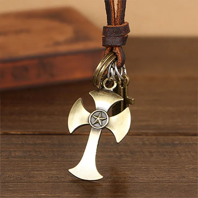 colar choker necklaces & pendants men necklace fashion jewelry vintage kolye leather Necklaces Men statement necklace for women
