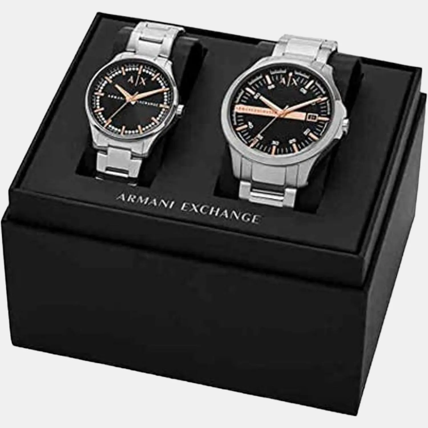 Couple Analog Stainless Steel Watch AX7132SET