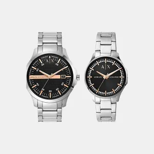 Couple Analog Stainless Steel Watch AX7132SET