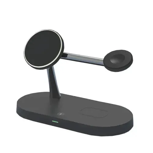 Desktop Magnetic Wireless Charging Station with Built in Lights -Wireless charging station