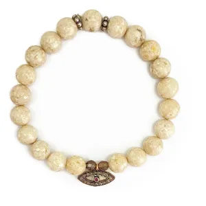 Diamond Ruby Evil Eye Bracelet | Protection