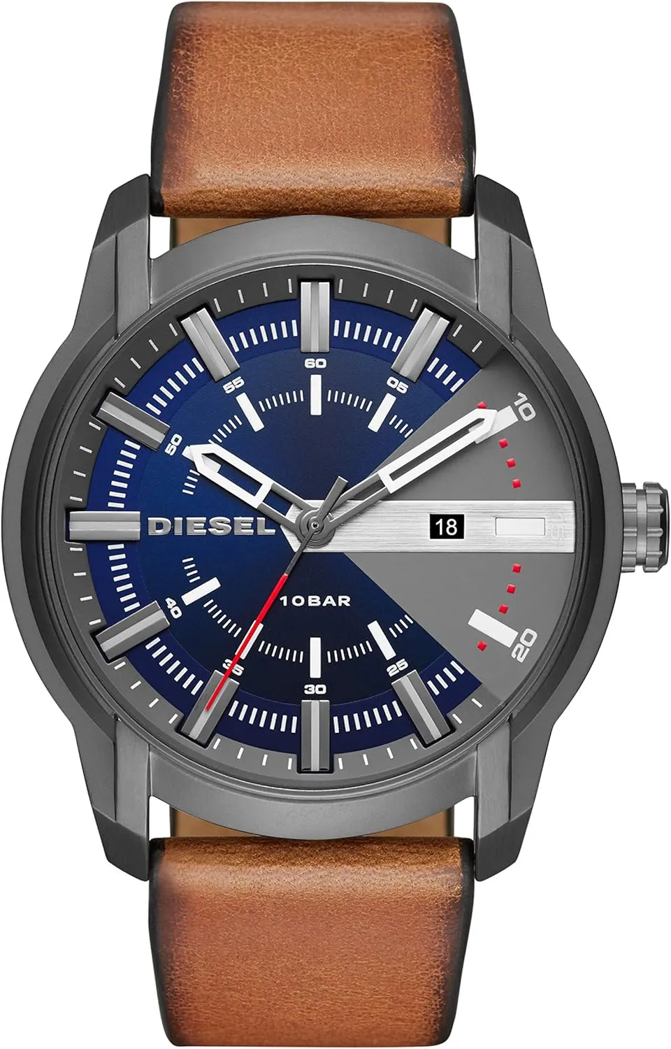 Diesel Armbar Men's Watch with Silicone or Leather Band