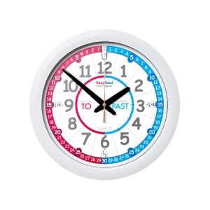 Easy Read - Wall Clock - To/Past - Red/Blue