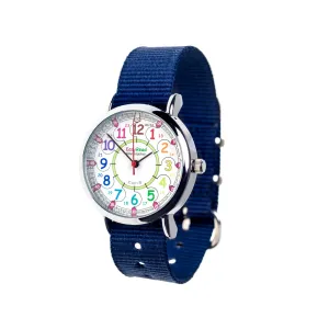 EasyRead Time Teacher Watch - Navy Blue band with rainbow face