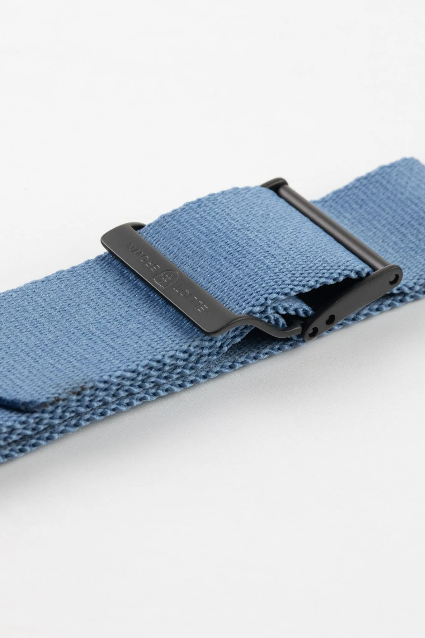 ELLIOT BROWN Webbing Watch Strap in DENIM BLUE with GUNMETAL PVD Buckle