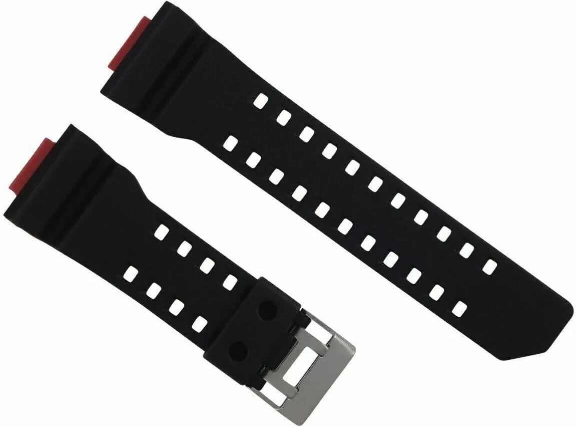 Ewatchparts Rubber Watch Band Strap Compatible With Casio G Shock Ga-110 Ga-120 Ga-200 Watch Black
