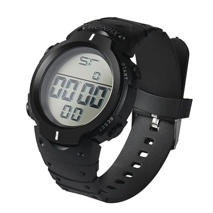 Fashion Waterproof Men's Boy LCD Digital Stopwatch Date Rubber Sport Wrist Watch Elegant Gifts
