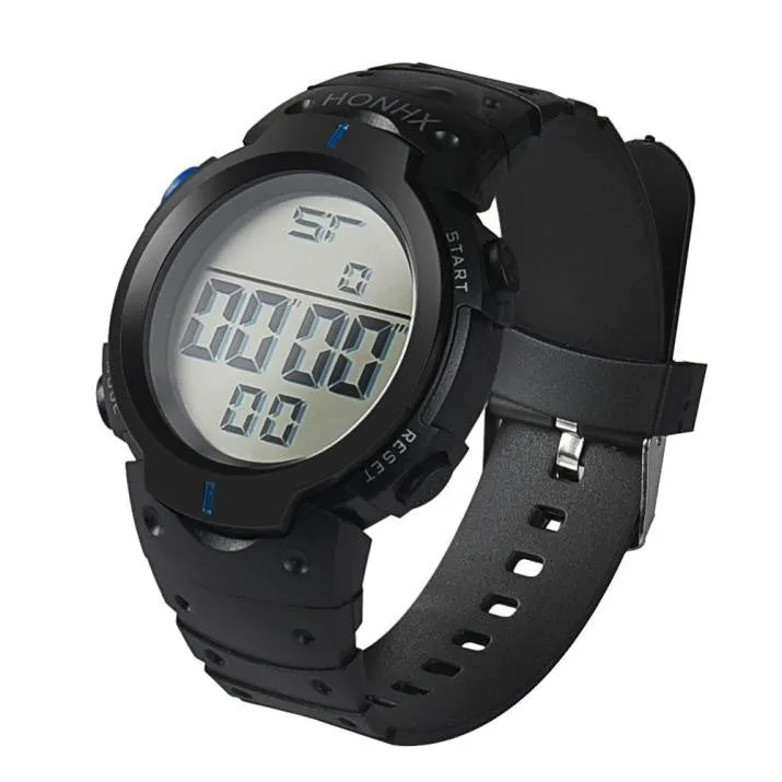 Fashion Waterproof Men's Boy LCD Digital Stopwatch Date Rubber Sport Wrist Watch Elegant Gifts
