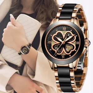 Fashion Women Rose Gold Bracelet Watch