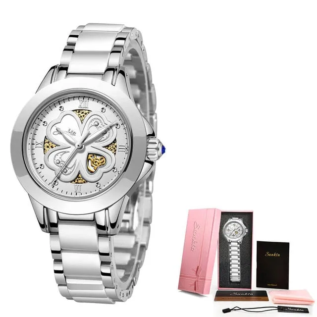Fashion Women Rose Gold Bracelet Watch
