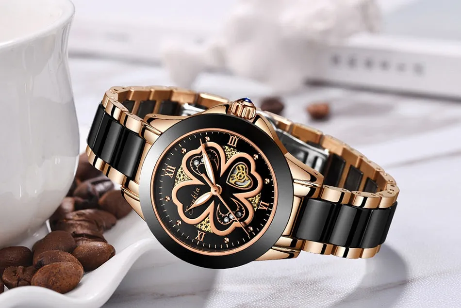 Fashion Women Rose Gold Bracelet Watch