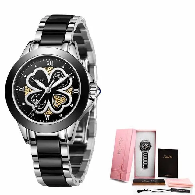 Fashion Women Rose Gold Bracelet Watch