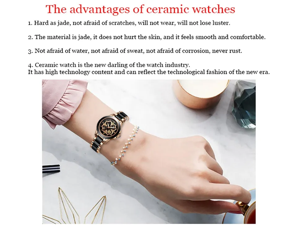 Fashion Women Rose Gold Bracelet Watch