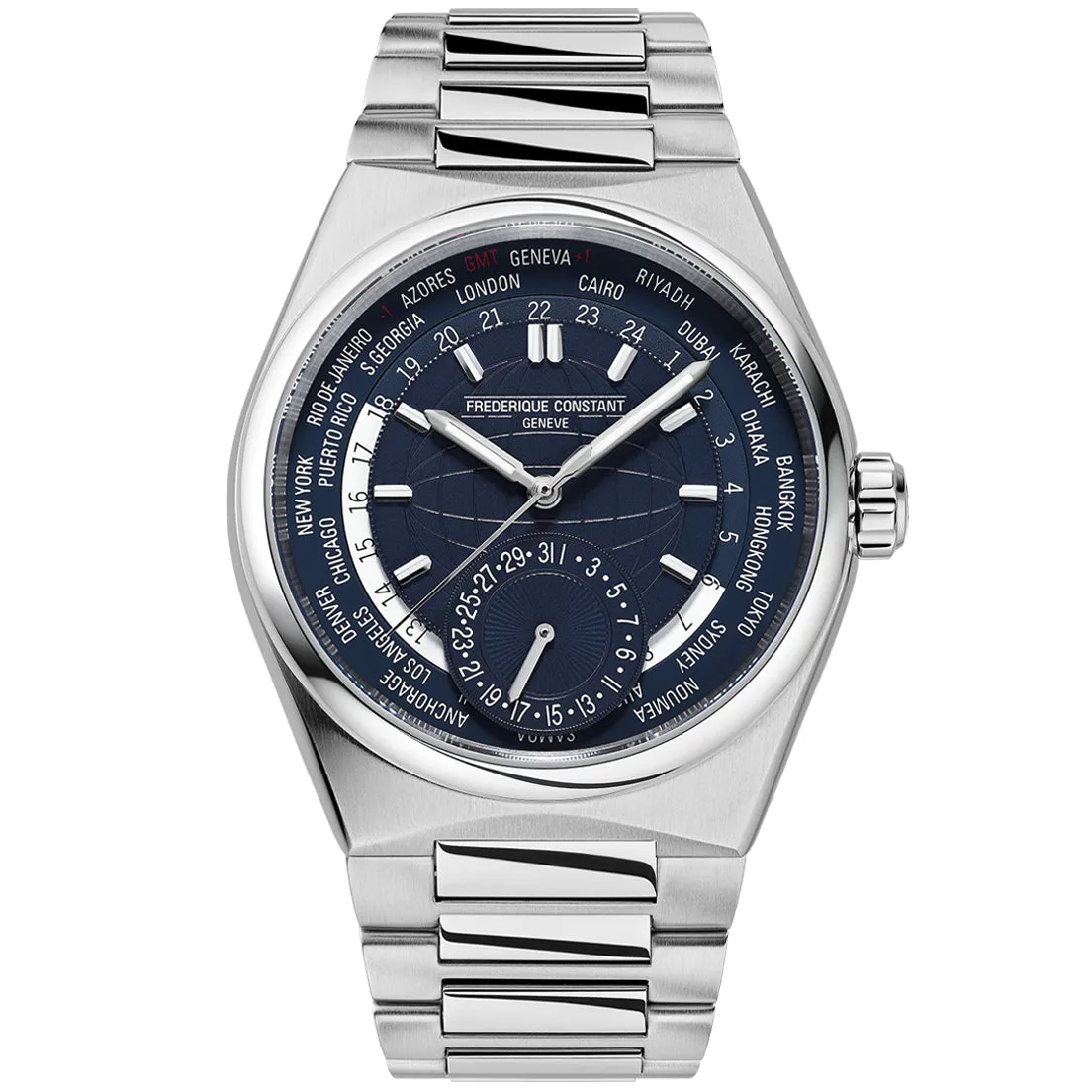Frederique Constant Highlife Worldtimer Manufacture Men's Blue Watch FC-718N4NH6B