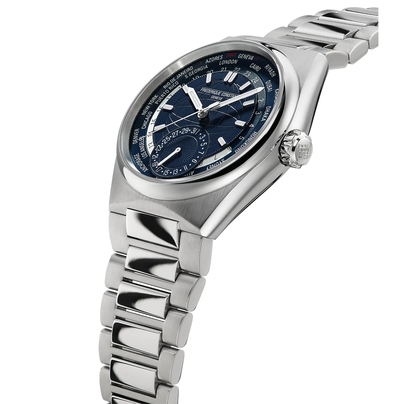 Frederique Constant Highlife Worldtimer Manufacture Men's Blue Watch FC-718N4NH6B