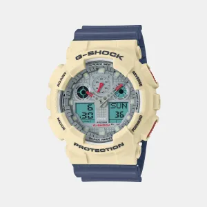 G-Shock Men's Grey Dial Analog-Digital Resin Watch G1428 - GA-100PC-7A2DR