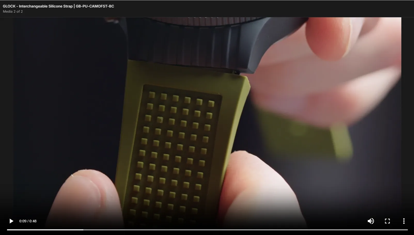 GLOCK - Interchangeable Silicone Strap | GB-PU-BLULGO-BC