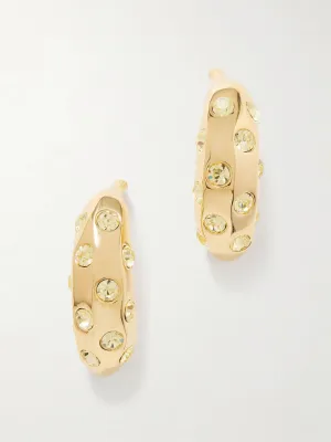 Gold-tone crystal earrings