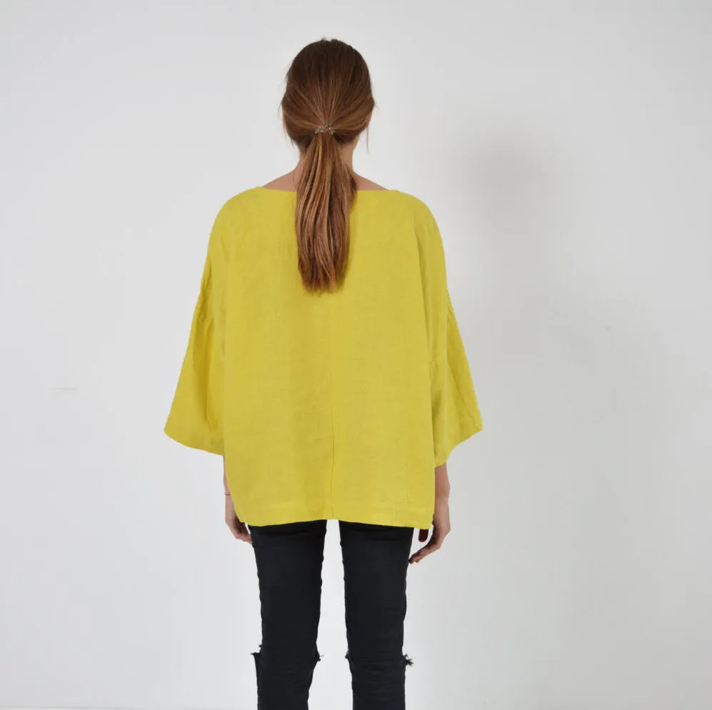 Grace Oversized Tunic Linen Top
