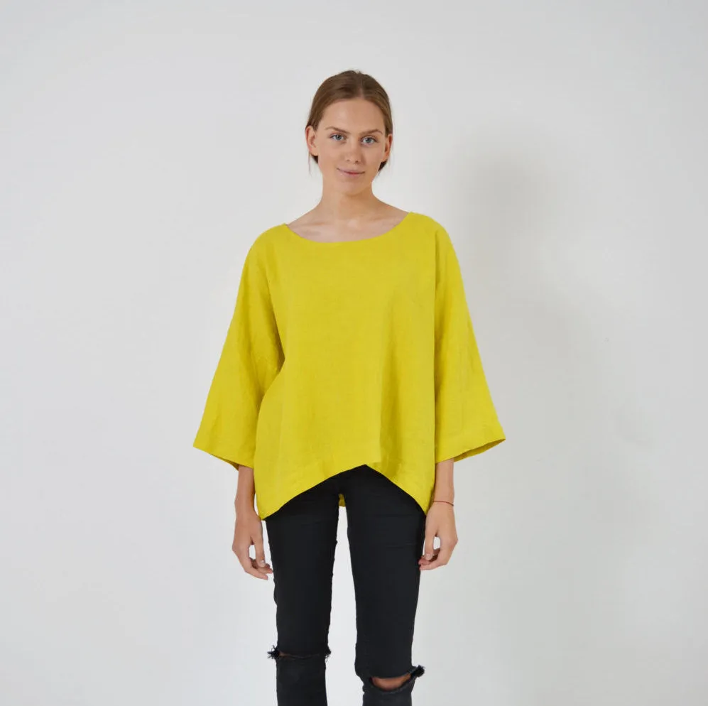 Grace Oversized Tunic Linen Top