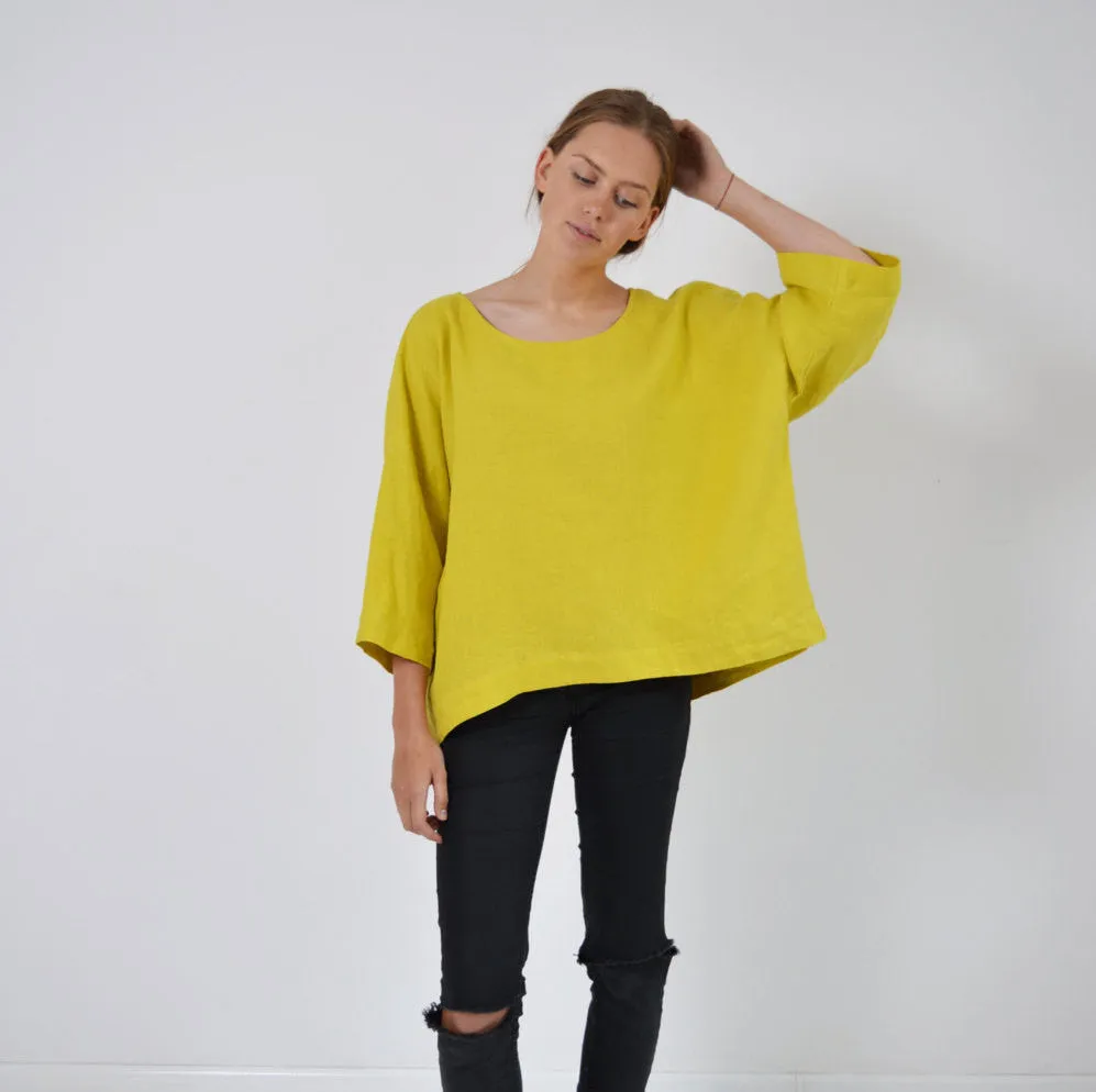 Grace Oversized Tunic Linen Top