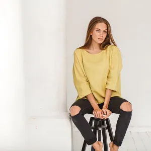 Grace Oversized Tunic Linen Top