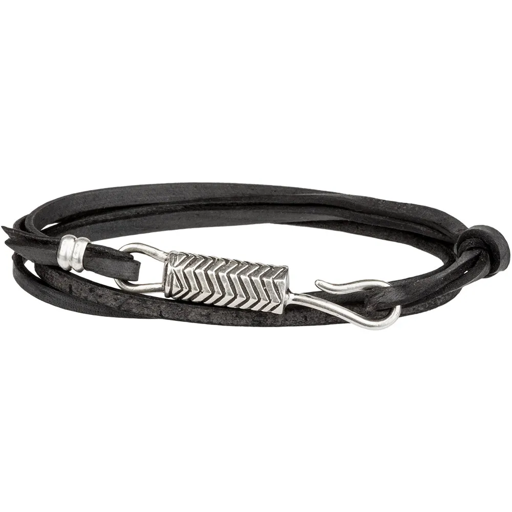 Hiapo Hook Bracelet (Silver   Grey)