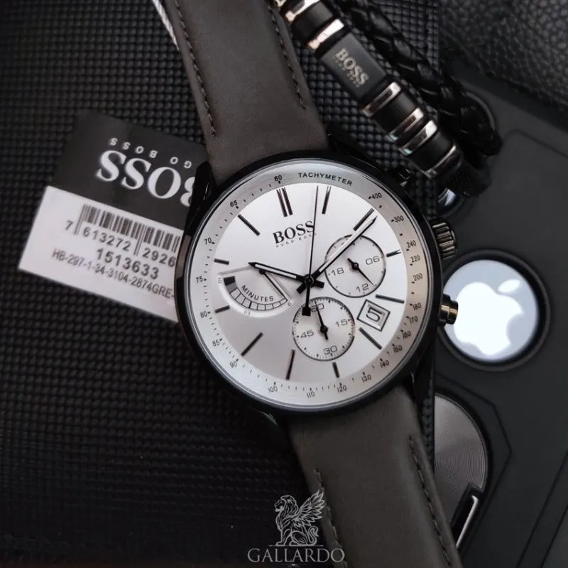 Hugo Boss Grand Prix Grey Dial Men's Watch 1513633