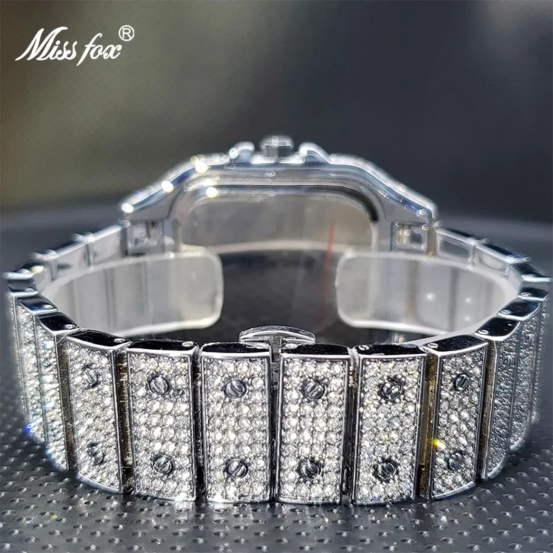 Ice Out Relogio Droshipping Luxury Full Diamond Quartz Watches or Classic Stylish Trend Waterproof Watch New