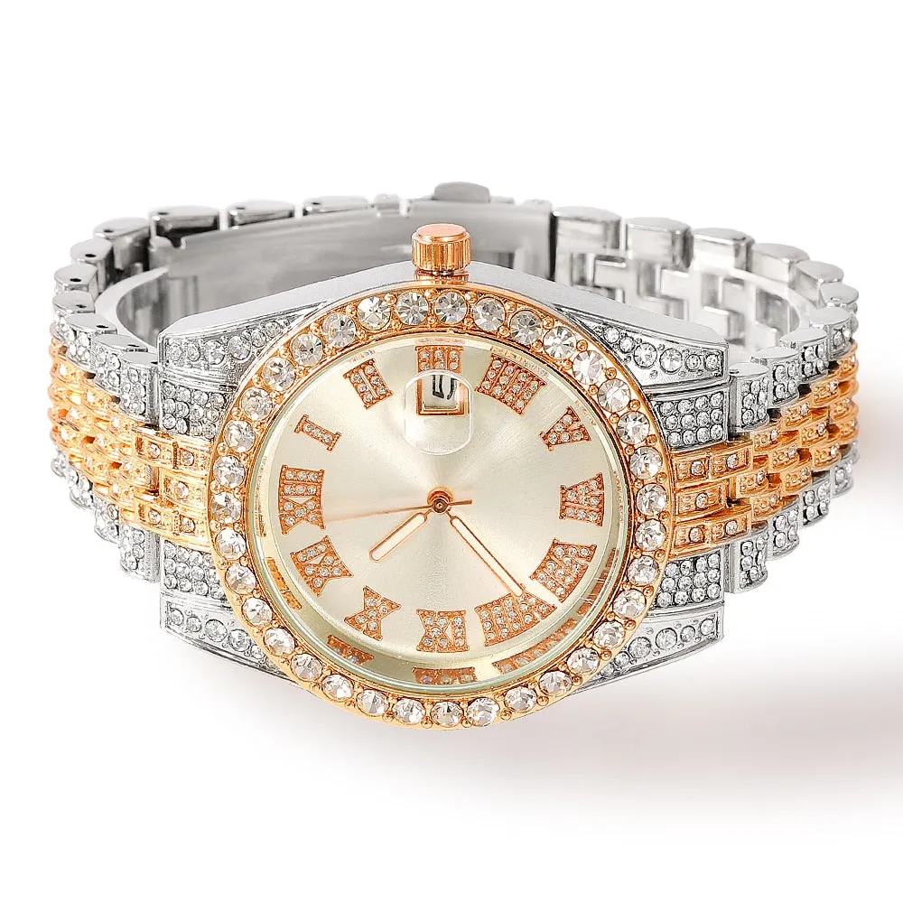 Iced Out Watch Men Luxury Brand Full Diamond Mens Watches