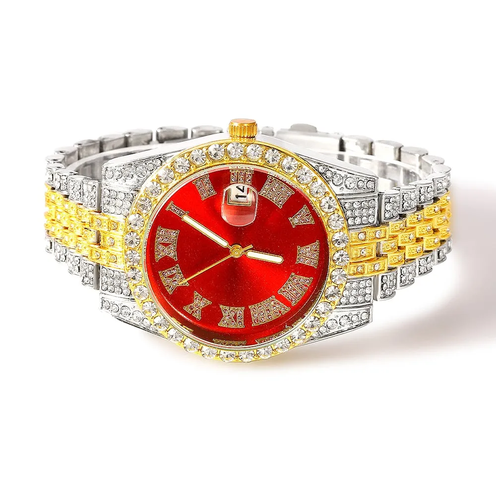 Iced Out Watch Men Luxury Brand Full Diamond Mens Watches