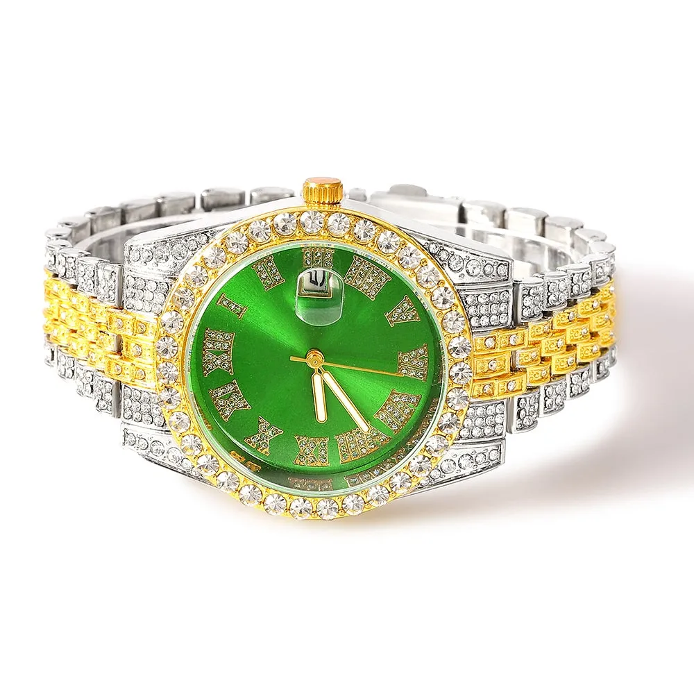 Iced Out Watch Men Luxury Brand Full Diamond Mens Watches