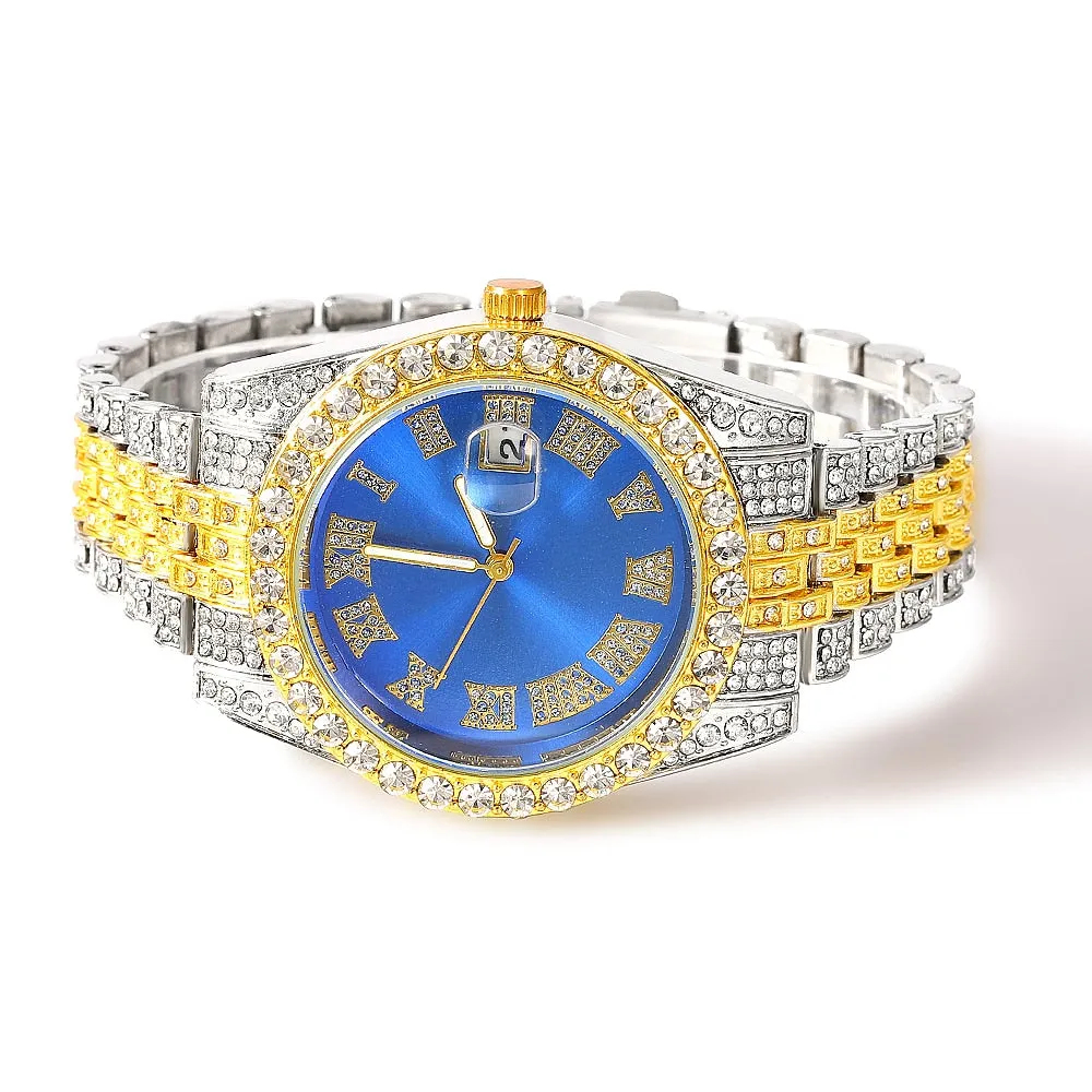 Iced Out Watch Men Luxury Brand Full Diamond Mens Watches