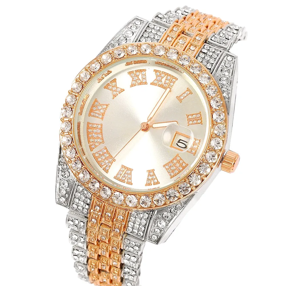 Iced Out Watch Men Luxury Brand Full Diamond Mens Watches