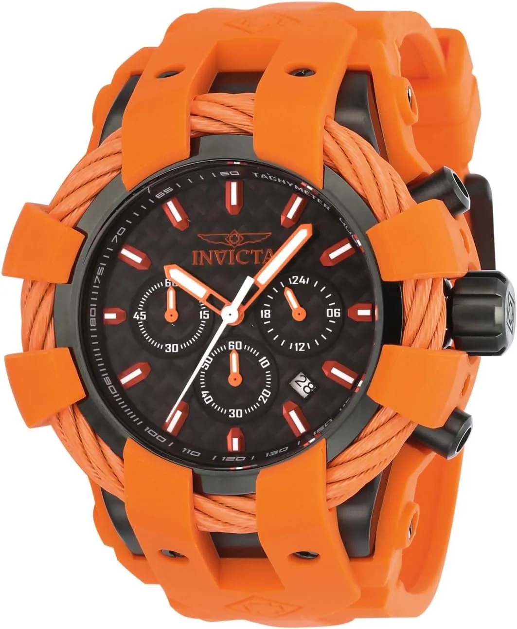 Invicta Men's 23872 Bolt Analog Display Quartz Orange Watch