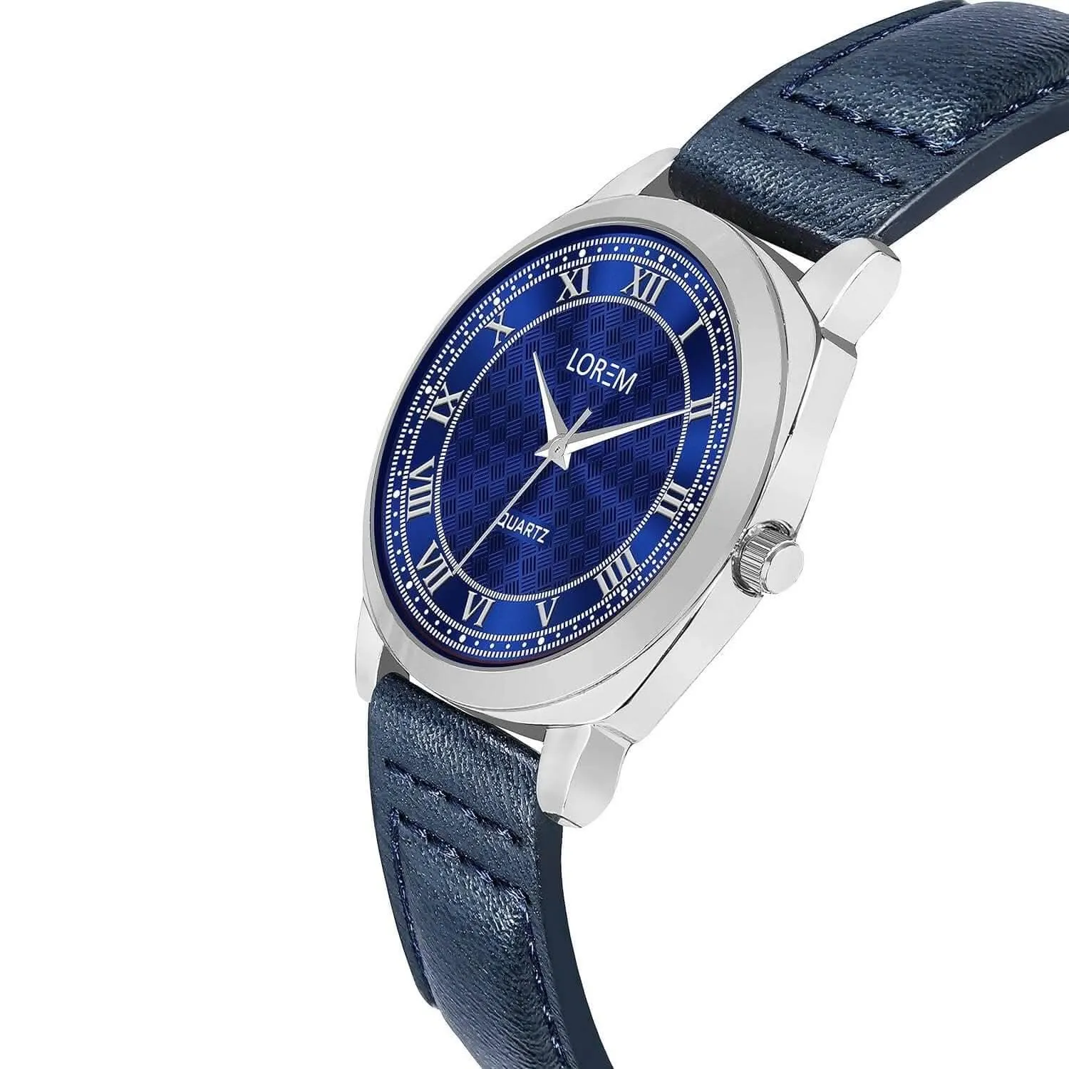 LOREM Blue Cubic Designer Printed Dial Analog Watch For Women LR339
