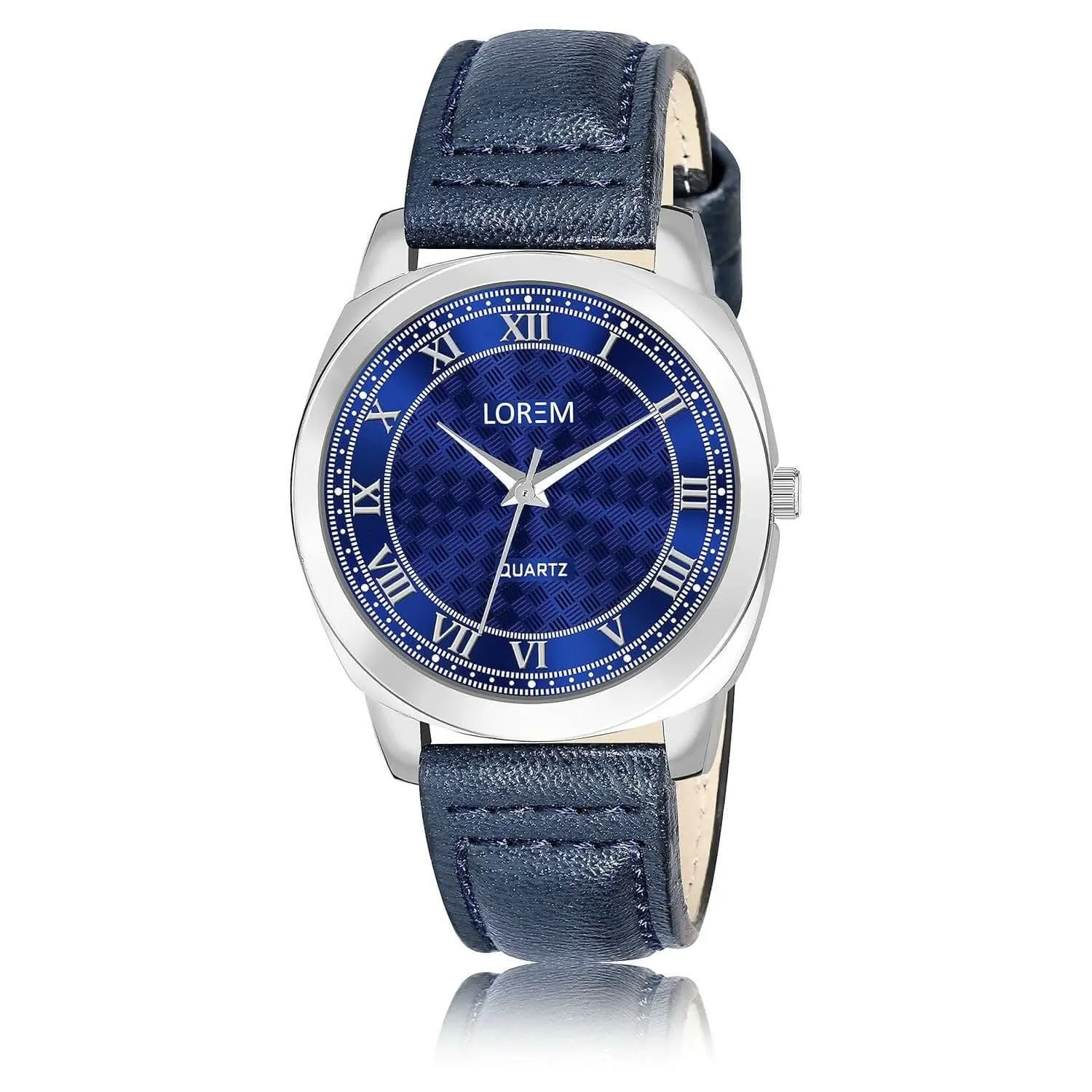 LOREM Blue Cubic Designer Printed Dial Analog Watch For Women LR339