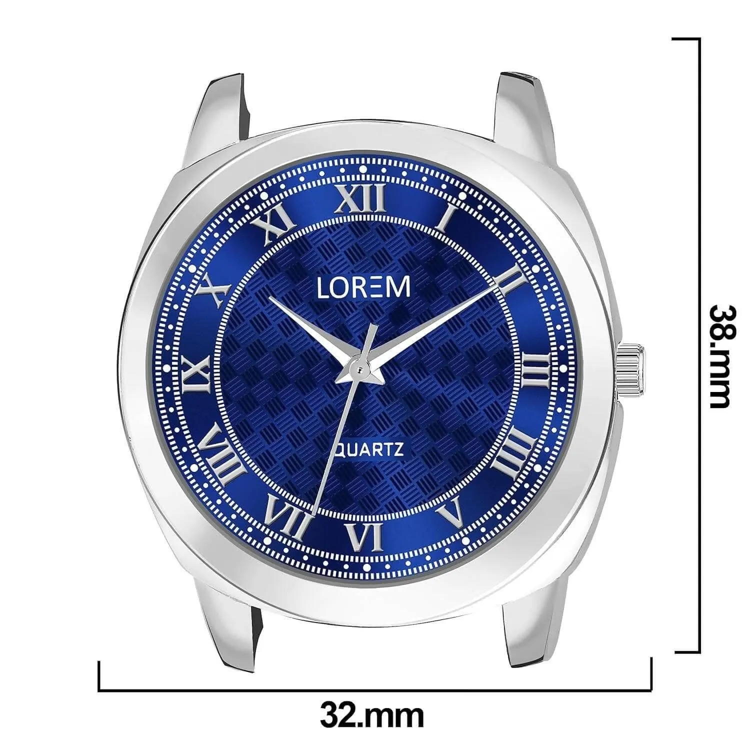 LOREM Blue Cubic Designer Printed Dial Analog Watch For Women LR339