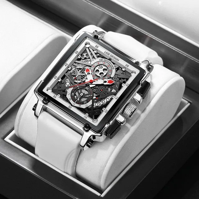 Luxury Mens Watches Square Digital Sports Quartz Wrist Watch for Men