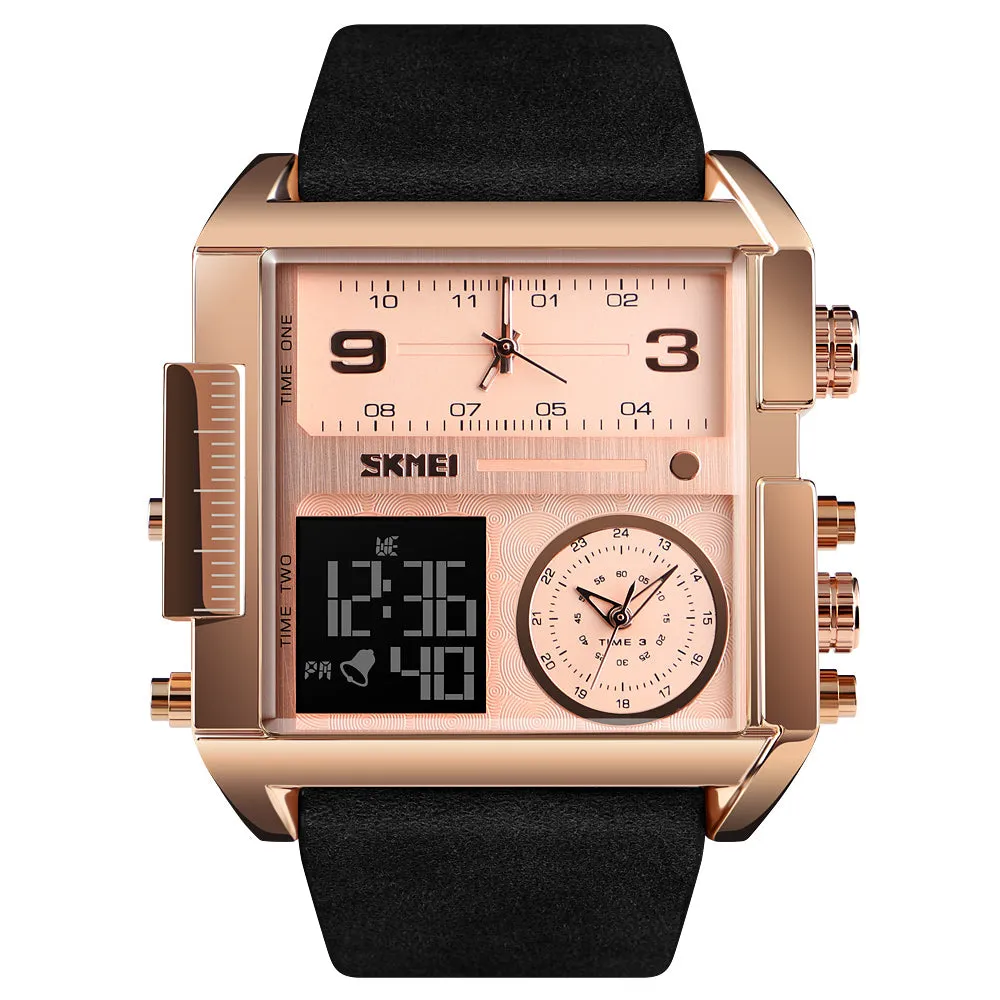 Men's square large dial domineer watch W2313891
