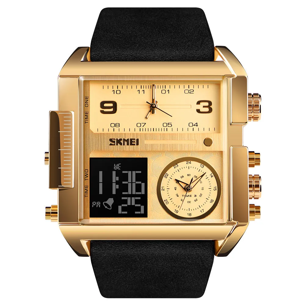 Men's square large dial domineer watch W2313891