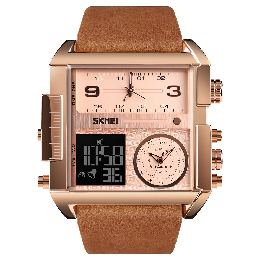 Men's square large dial domineer watch W2313891