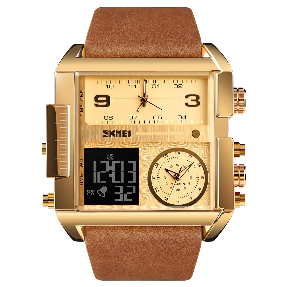 Men's square large dial domineer watch W2313891