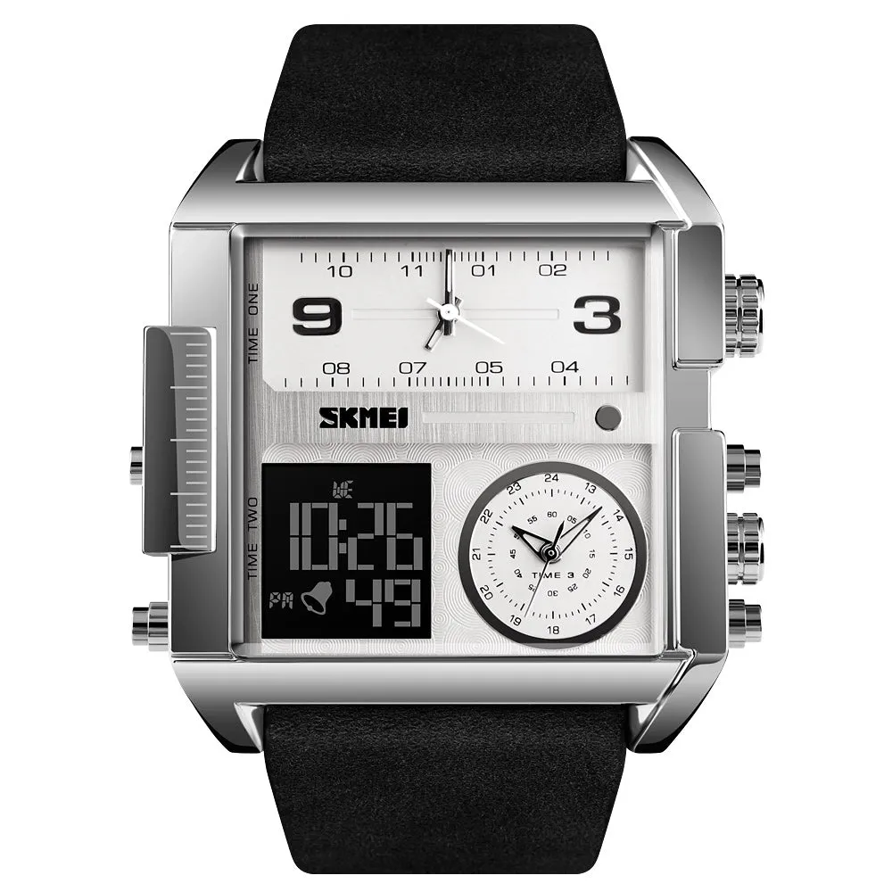 Men's square large dial domineer watch W2313891