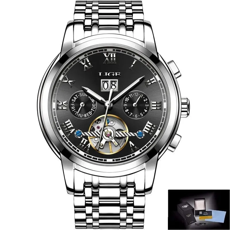 Mens Watches Automatic Mechanical Watch Tourbillon