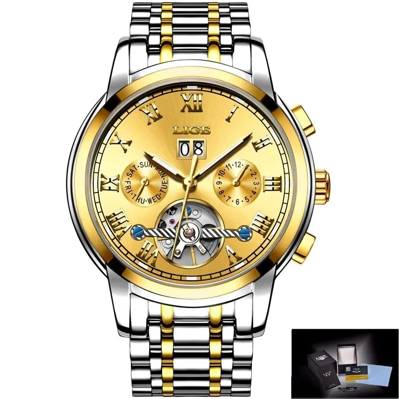 Mens Watches Automatic Mechanical Watch Tourbillon