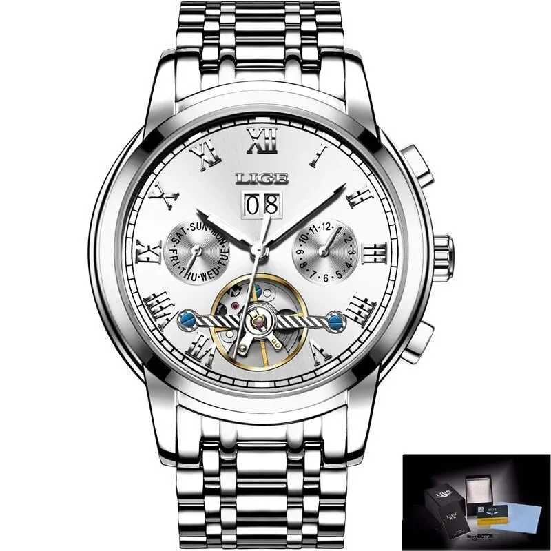 Mens Watches Automatic Mechanical Watch Tourbillon