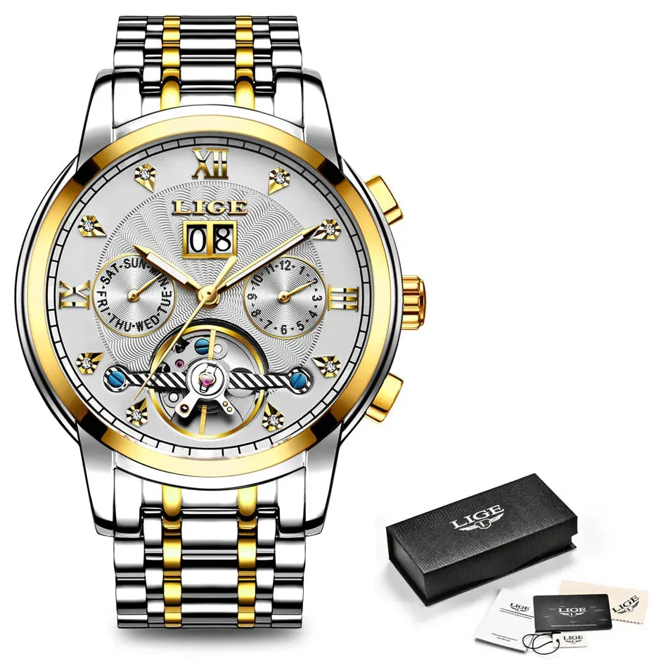 Mens Watches Automatic Mechanical Watch Tourbillon