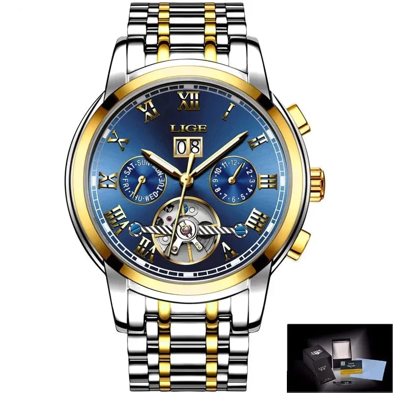 Mens Watches Automatic Mechanical Watch Tourbillon